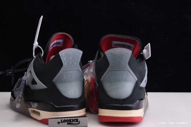 Rep Husky Retro 4 Off CV9388-001 White Bred Air Jordan x 0709
